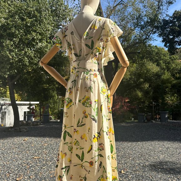 Tanya Taylor Floral Print Midi Length Dress (Size: 4) - Picture 5 of 6